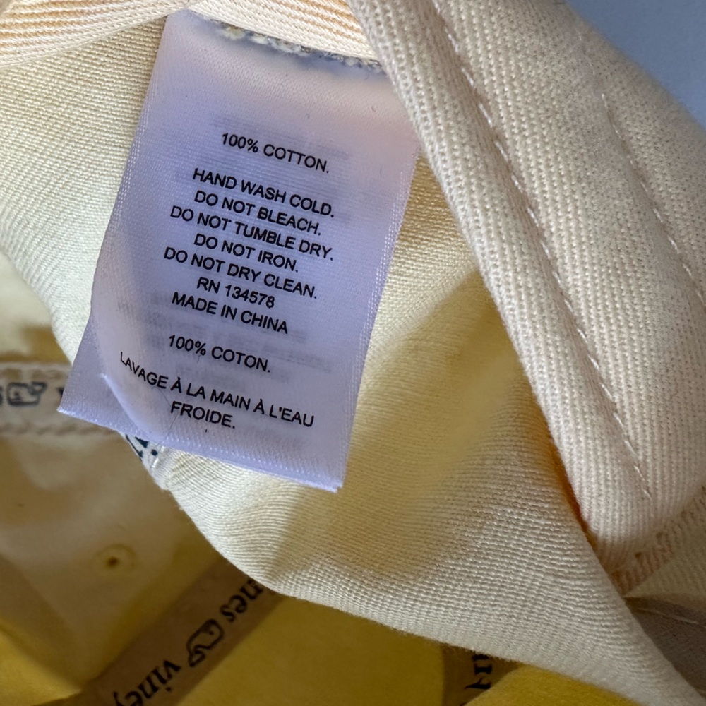 Vineyard Vines Soft Yellow Hat. Euc - image 2